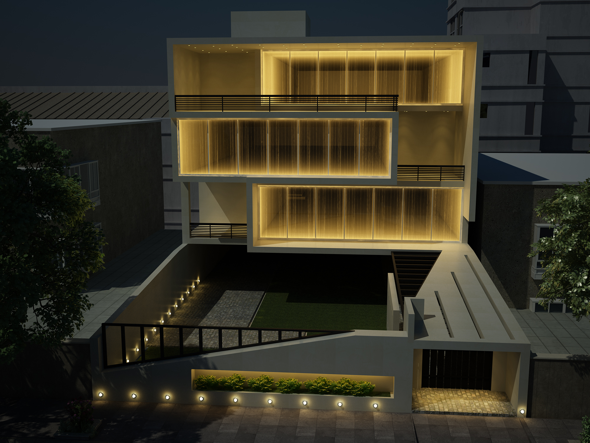 طراحی نما مدرن گروه مهندسین اوکس